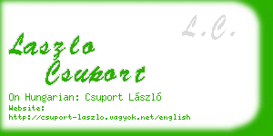 laszlo csuport business card